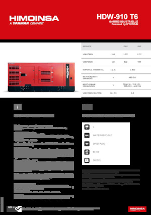Dizel Jeneratörler HIMOINSA HDW-910 T6