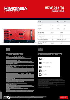 Diesel Power Generators HIMOINSA HDW-915 T5