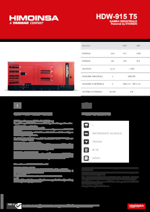 Diesel Power Generators HIMOINSA HDW-915 T5