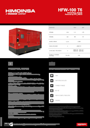 Diesel Power Generators HIMOINSA HFW-100 T6