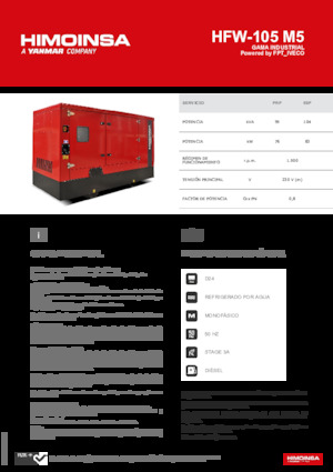 Diesel Power Generators HIMOINSA HFW-105 M5
