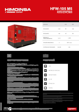 Diesel Power Generators HIMOINSA HFW-105 M5