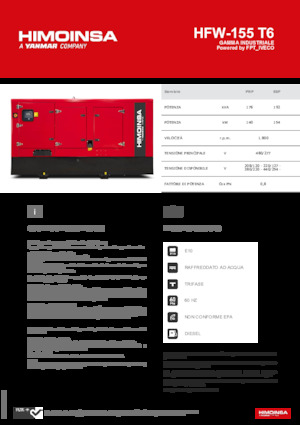 Diesel Power Generators HIMOINSA HFW-155 T6