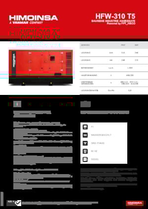 Dizel Jeneratörler HIMOINSA HFW-310 T5