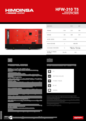 Diesel Power Generators HIMOINSA HFW-310 T5