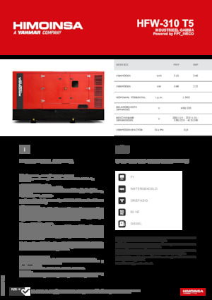 Dizel Jeneratörler HIMOINSA HFW-310 T5