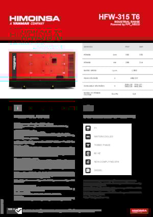 Dizel Jeneratörler HIMOINSA HFW-315 T6