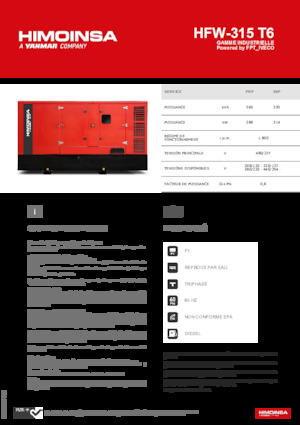 Diesel Power Generators HIMOINSA HFW-315 T6