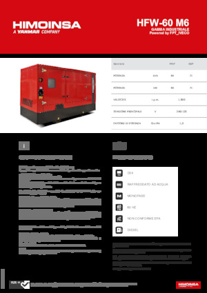 Diesel Power Generators HIMOINSA HFW-60 M6