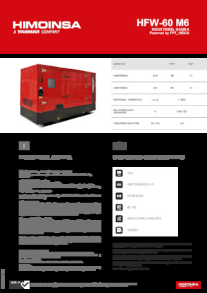 Diesel Power Generators HIMOINSA HFW-60 M6