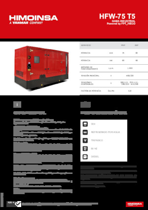 Diesel Power Generators HIMOINSA HFW-75 T5