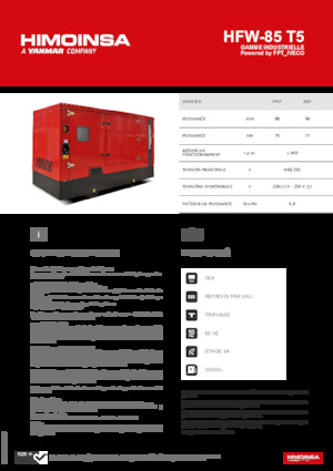 Diesel Power Generators HIMOINSA HFW-85 T5