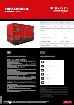 Diesel Power Generators HIMOINSA HFW-85 T5
