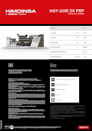 Diesel Power Generators HIMOINSA HGY-2350 D5 PRP