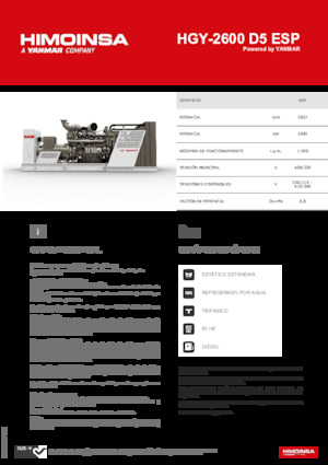 Diesel Power Generators HIMOINSA HGY-2600 D5 ESP