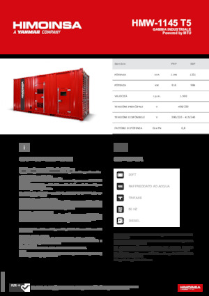 Diesel Power Generators HIMOINSA HMW-1145 T5