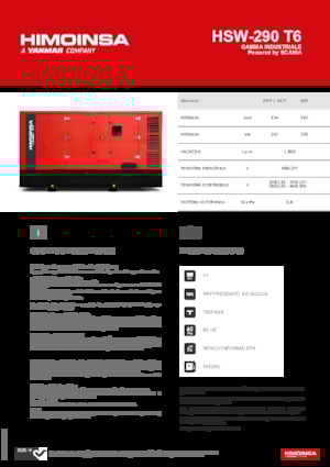 Dizel Jeneratörler HIMOINSA HSW-290 T6