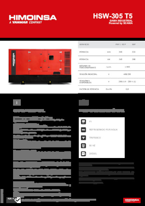 Diesel Power Generators HIMOINSA HSW-305 T5