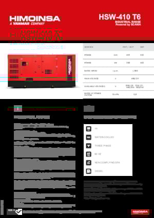 Dizel Jeneratörler HIMOINSA HSW-410 T6
