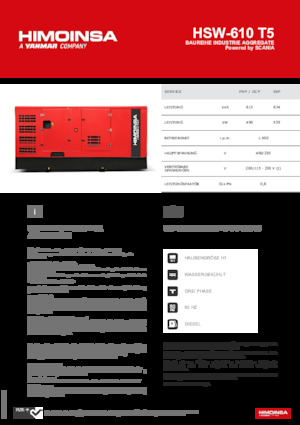 Diesel Power Generators HIMOINSA HSW-610 T5