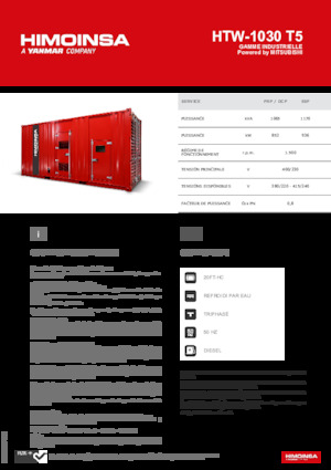 Diesel Power Generators HIMOINSA HTW-1030 T5