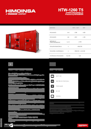Diesel Power Generators HIMOINSA HTW-1260 T5