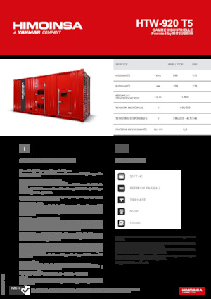 Diesel Power Generators HIMOINSA HTW-920 T5