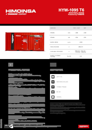 Diesel Power Generators HIMOINSA HYW-1095 T6