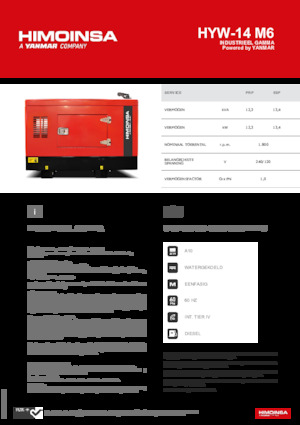 Dizel Jeneratörler HIMOINSA HYW-14 M6