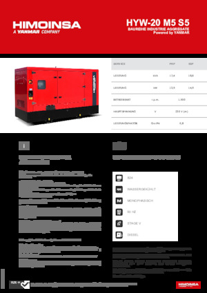 Diesel Power Generators HIMOINSA HYW-20 M5 S5