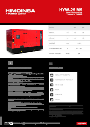 Diesel Power Generators HIMOINSA HYW-25 M5