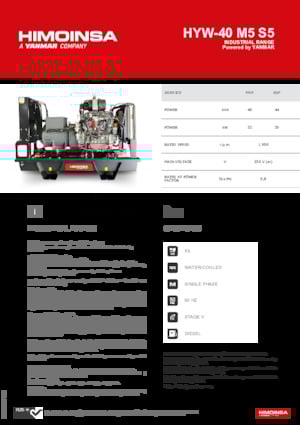 Diesel Power Generators HIMOINSA HYW-40 M5 S5