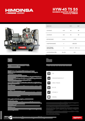 Dizel Jeneratörler HIMOINSA HYW-45 T5 S5