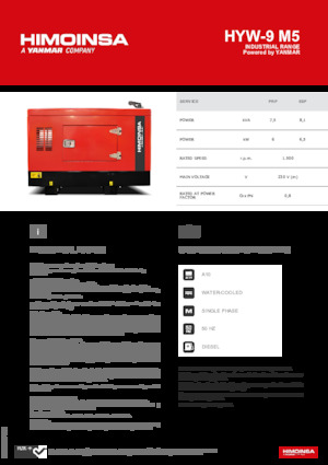 Dizel Jeneratörler HIMOINSA HYW-9 M5