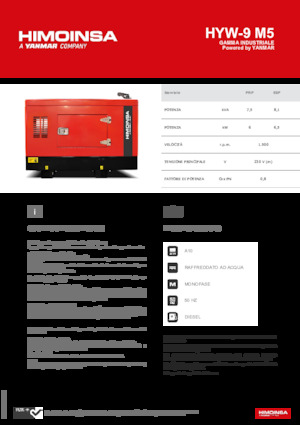 Dizel Jeneratörler HIMOINSA HYW-9 M5