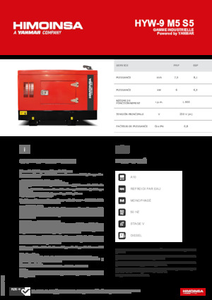 Dizel Jeneratörler HIMOINSA HYW-9 M5 S5