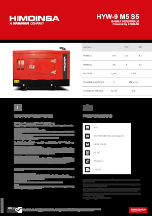 Diesel Power Generators HIMOINSA HYW-9 M5 S5