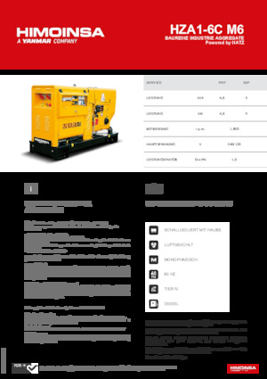 Diesel Power Generators HIMOINSA HZA1-6C M6