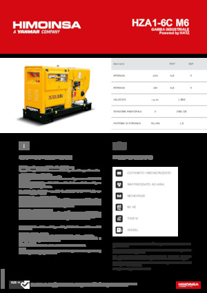 Diesel Power Generators HIMOINSA HZA1-6C M6