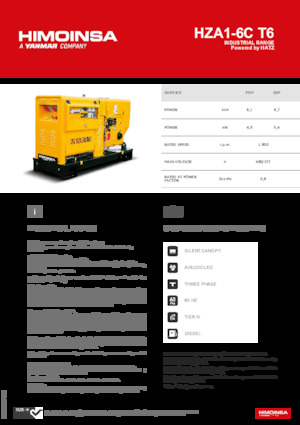 Diesel Power Generators HIMOINSA HZA1-6C T6