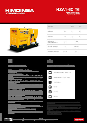 Dizel Jeneratörler HIMOINSA HZA1-6C T6