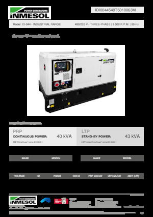 Diesel Power Generators INMESOL ID-044