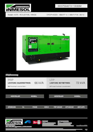 Dizel Jeneratörler INMESOL II-075