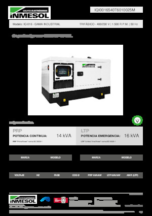 Dizel Jeneratörler INMESOL IQ-016