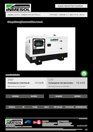 Dizel Jeneratörler INMESOL IQ-016