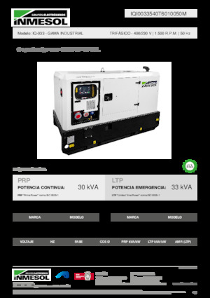 Diesel Power Generators INMESOL IQ-033