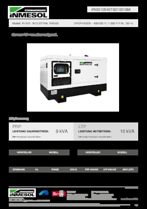 Dizel Jeneratörler INMESOL IR-010