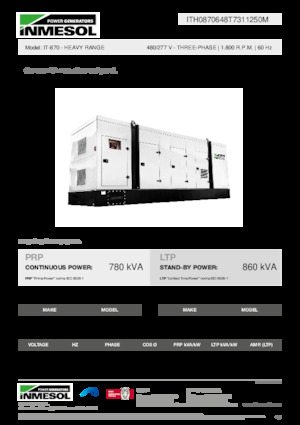 Dizel Jeneratörler INMESOL IT-870