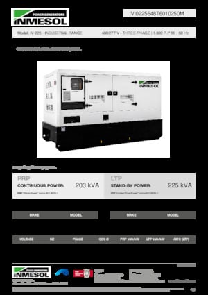 Diesel Power Generators INMESOL IV-225