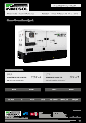 Diesel Power Generators INMESOL IV-280